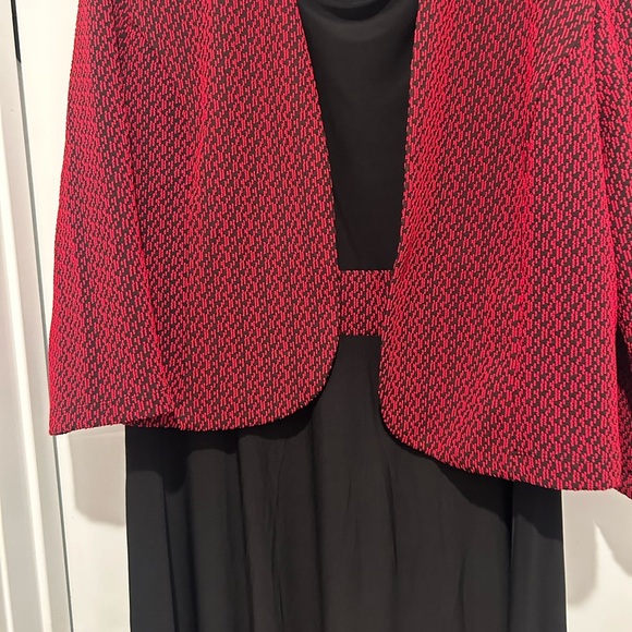 NWT North Style Women’s Size 16 Red and Black Dress with Jacket - Picture 4 of 10